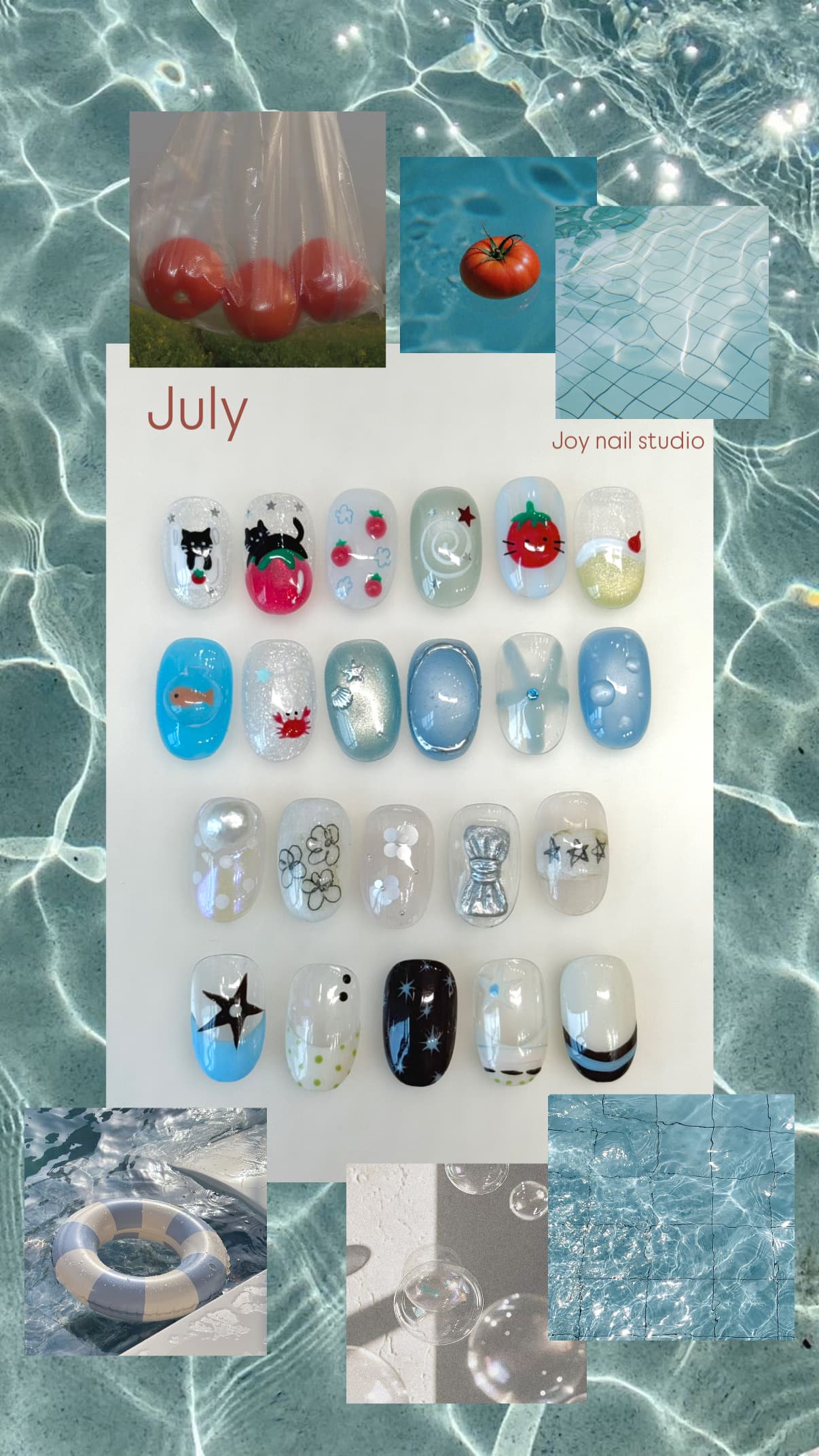 Custom gel manicure nail art by Joy Nail Studio Vancouver